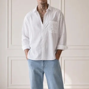 White Oversized Casual Shirt